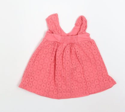 Gillian's Closet Baby Pink  Cotton A-Line  Size 6-9 Months  Round Neck