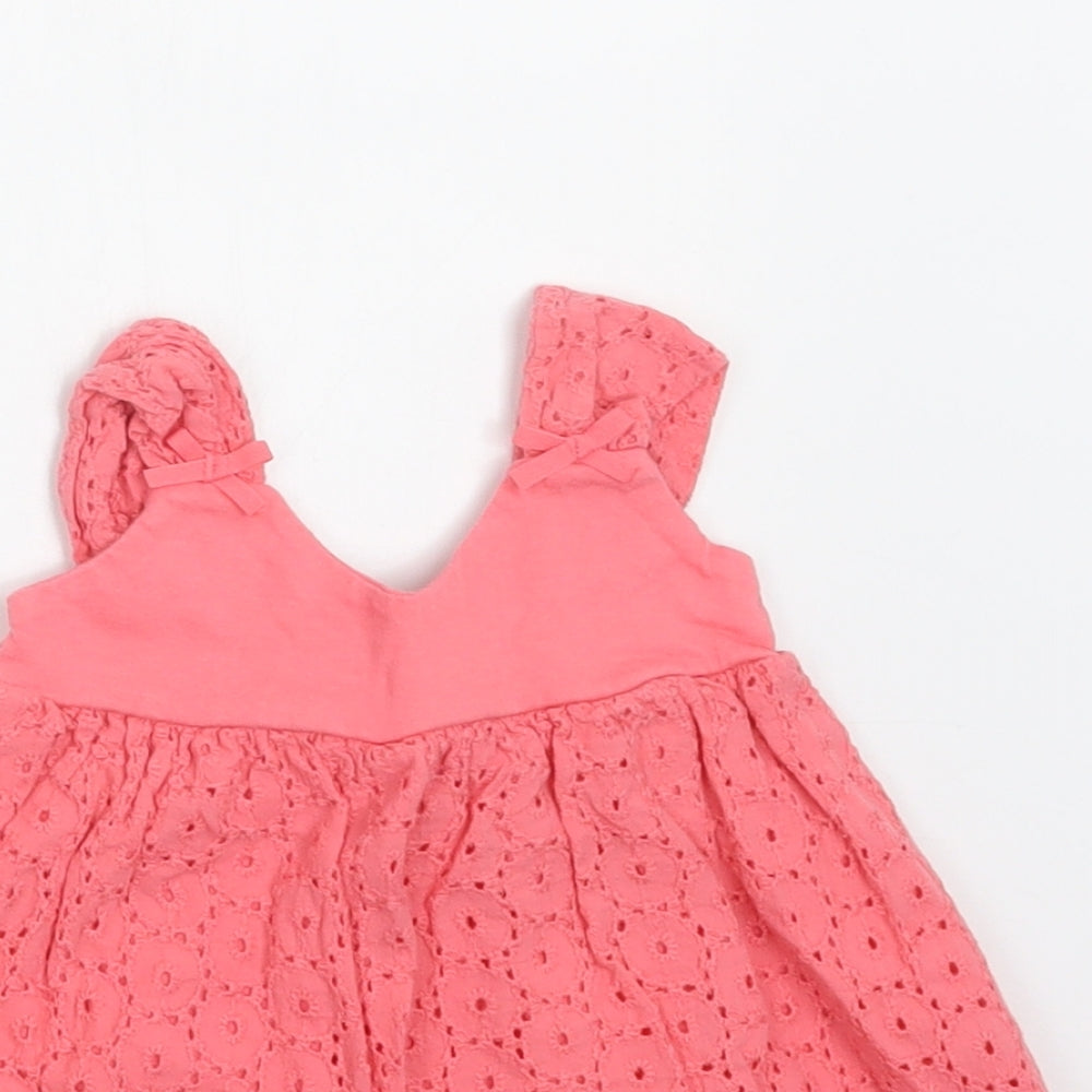 Gillian's Closet Baby Pink  Cotton A-Line  Size 6-9 Months  Round Neck