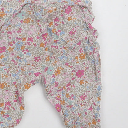 NEXT Baby Multicoloured Floral Viscose Jogger Trousers Size 3-6 Months  Drawstring