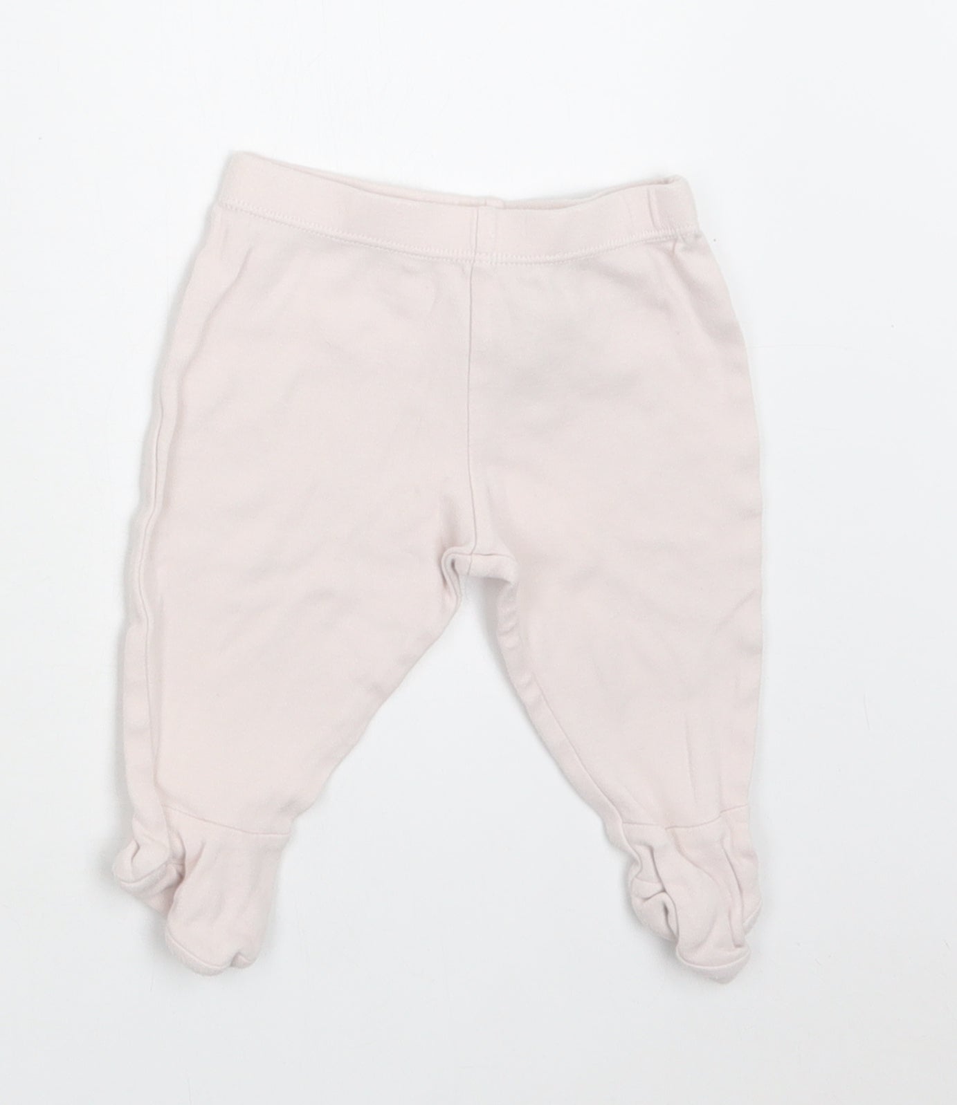 M&S Baby Pink  Cotton Jogger Trousers Size 3-6 Months