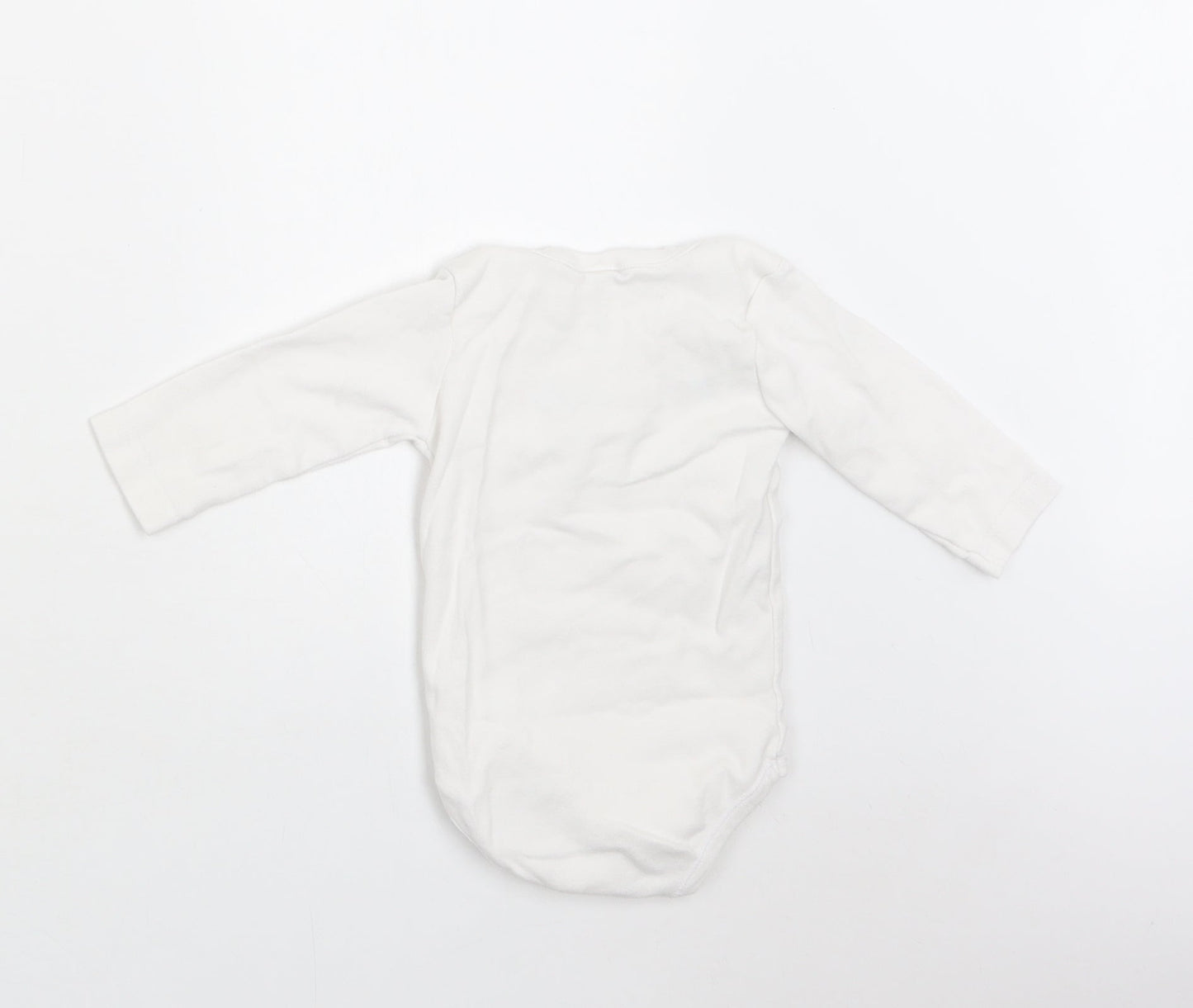 Gymboree Baby White  Cotton Romper One-Piece Size 6-9 Months  Snap - I Love Grandpa