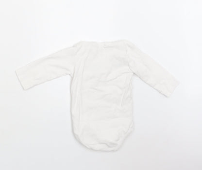 Gymboree Baby White  Cotton Romper One-Piece Size 6-9 Months  Snap - I Love Grandpa