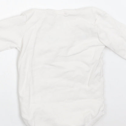 Gymboree Baby White  Cotton Romper One-Piece Size 6-9 Months  Snap - I Love Grandpa