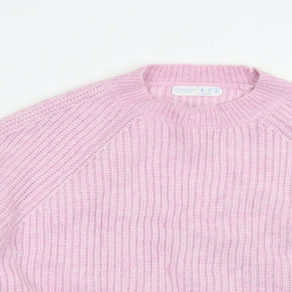 Primark Womens Purple Mock Neck  Acrylic Pullover Jumper Size S