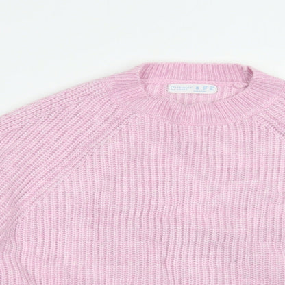 Primark Womens Purple Mock Neck  Acrylic Pullover Jumper Size S