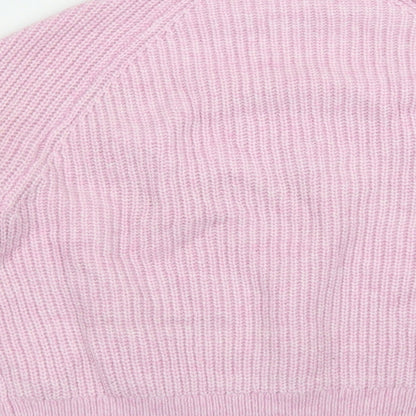 Primark Womens Purple Mock Neck  Acrylic Pullover Jumper Size S