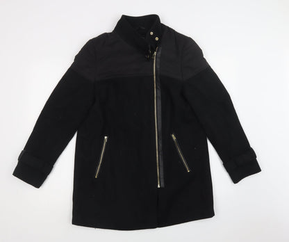 George Womens Black   Biker Coat Size 12  Zip