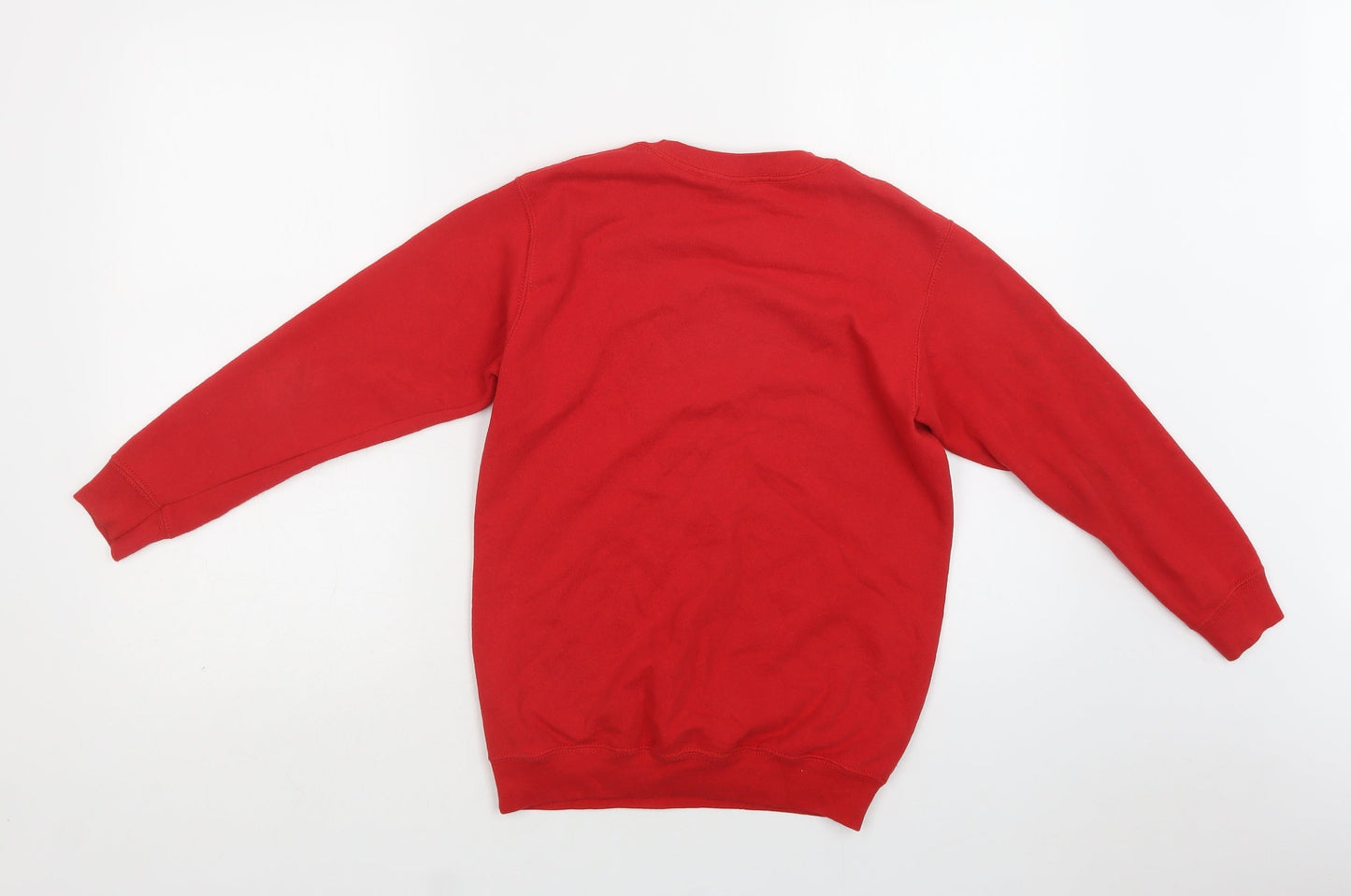 Fruit of the Loom Boys Red  Cotton Shrug Sweatshirt Size 10-11 Years   - Batman Christmas