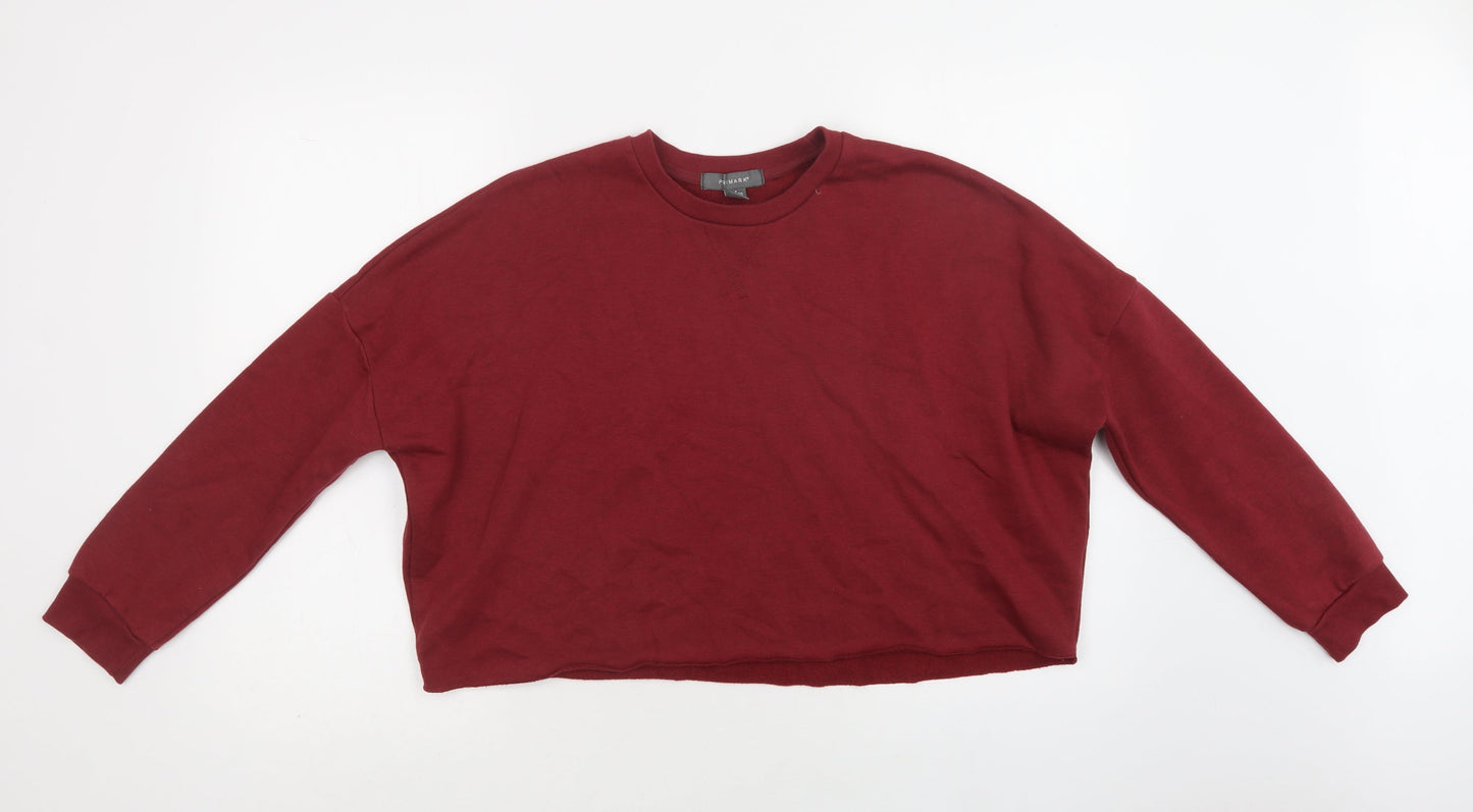 Primark Womens Red  Polyester Pullover Sweatshirt Size 12
