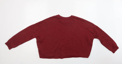 Primark Womens Red  Polyester Pullover Sweatshirt Size 12