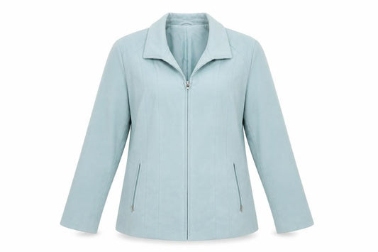 Front view of Joella Di Marco women’s green jacket, size L, zip