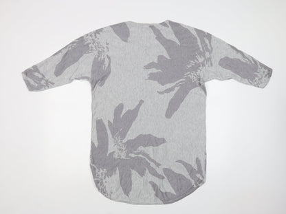 Womens UK Size 14 Viz a Viz Grey Tunic Jumper