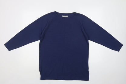 Instyle Womens Blue Crew Neck  Polyester Pullover Jumper Size M