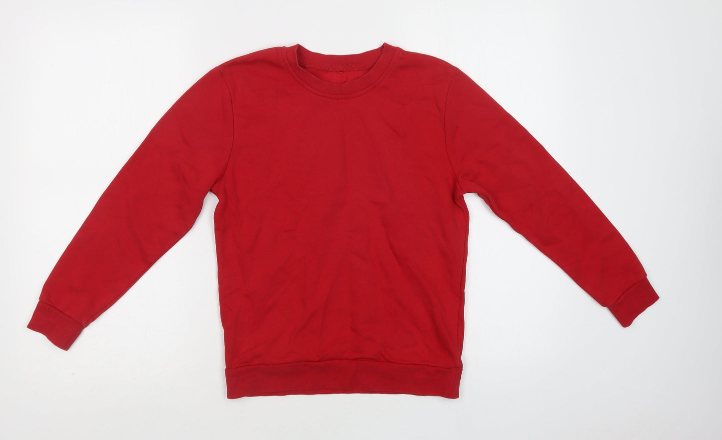 George Boys Red  Cotton Pullover Sweatshirt Size 9-10 Years   - School Wear