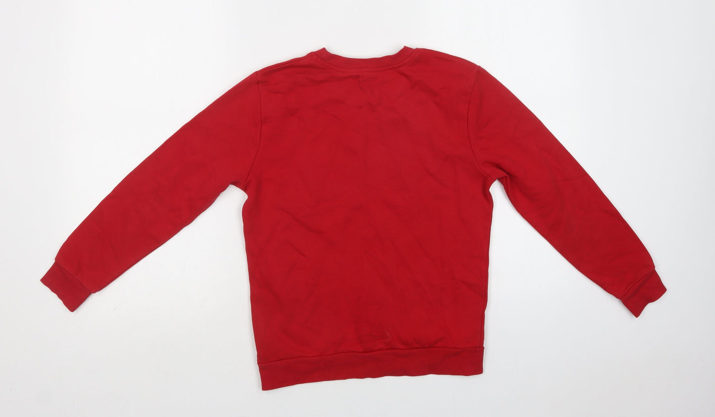 George Boys Red  Cotton Pullover Sweatshirt Size 9-10 Years   - School Wear