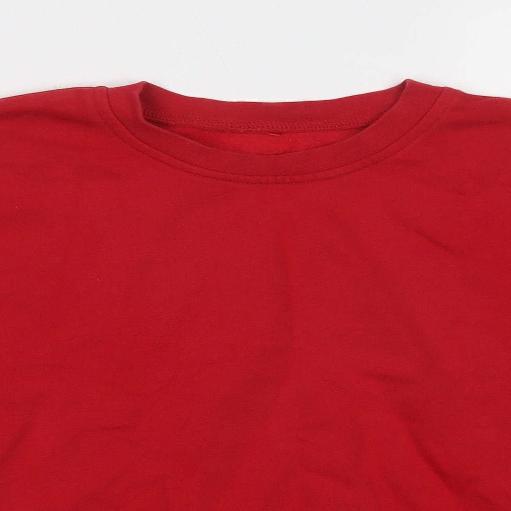 George Boys Red  Cotton Pullover Sweatshirt Size 9-10 Years   - School Wear