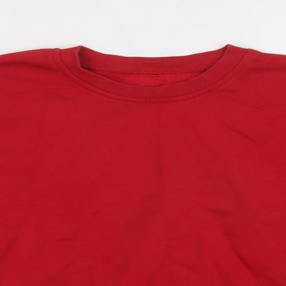 George Boys Red  Cotton Pullover Sweatshirt Size 9-10 Years   - School Wear