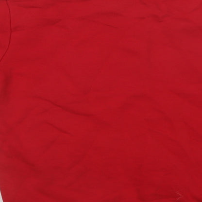 George Boys Red  Cotton Pullover Sweatshirt Size 9-10 Years   - School Wear