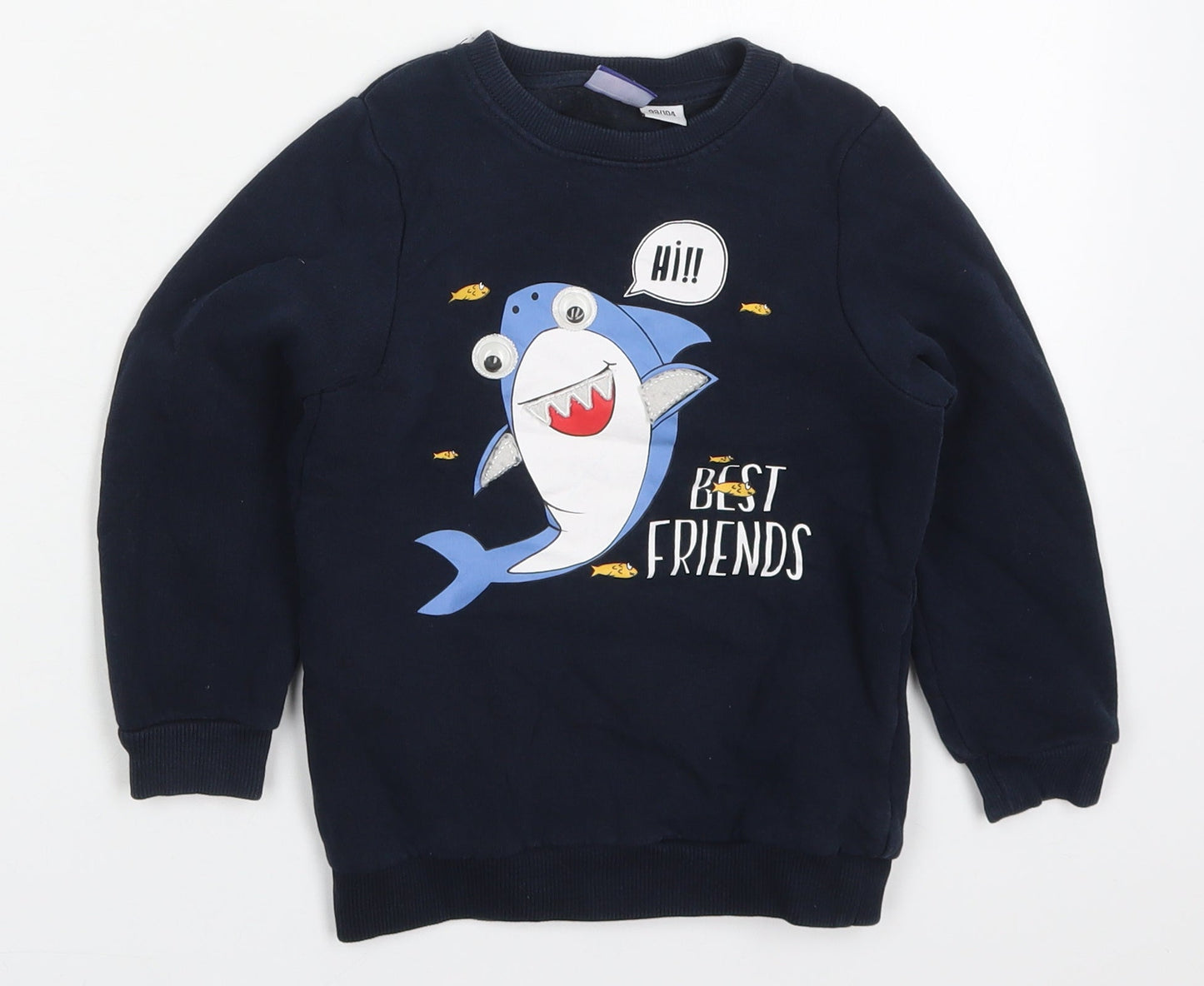 Lupilu Boys Blue  Cotton Pullover Sweatshirt Size 3-4 Years  Pullover - Shark Best Friends