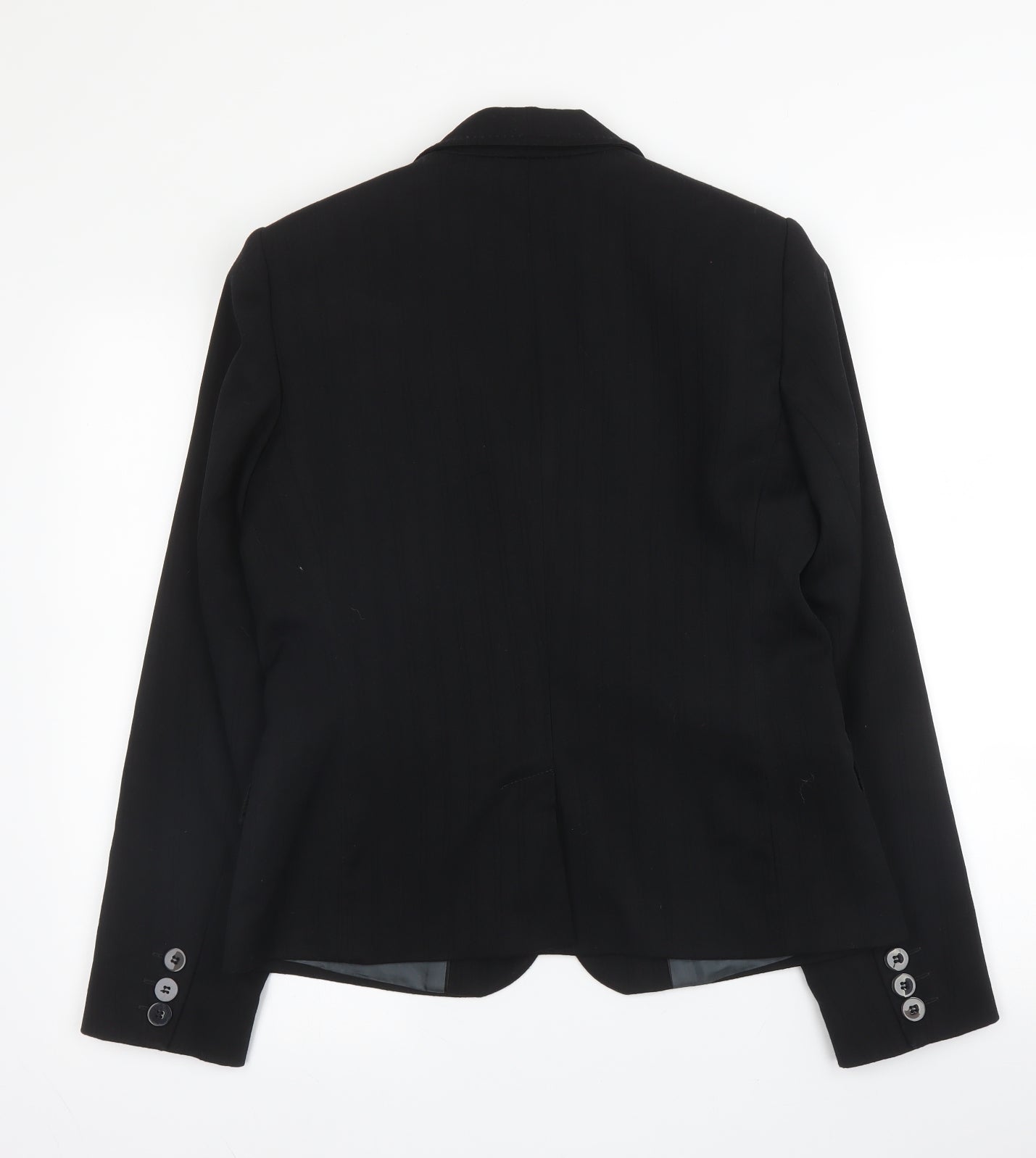 Dorothy Perkins Womens Black Striped Viscose Jacket Blazer Size 12