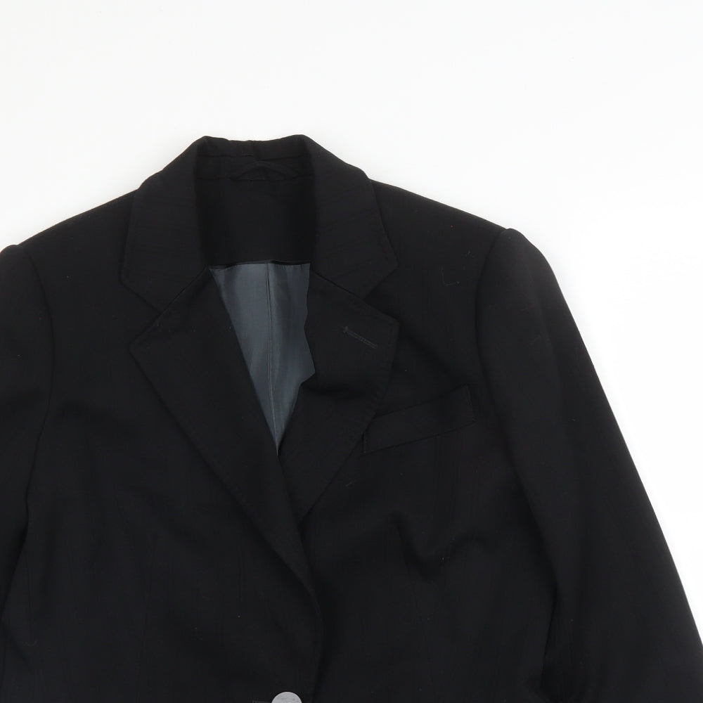 Dorothy Perkins Womens Black Striped Viscose Jacket Blazer Size 12