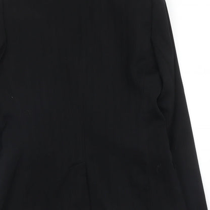 Dorothy Perkins Womens Black Striped Viscose Jacket Blazer Size 12