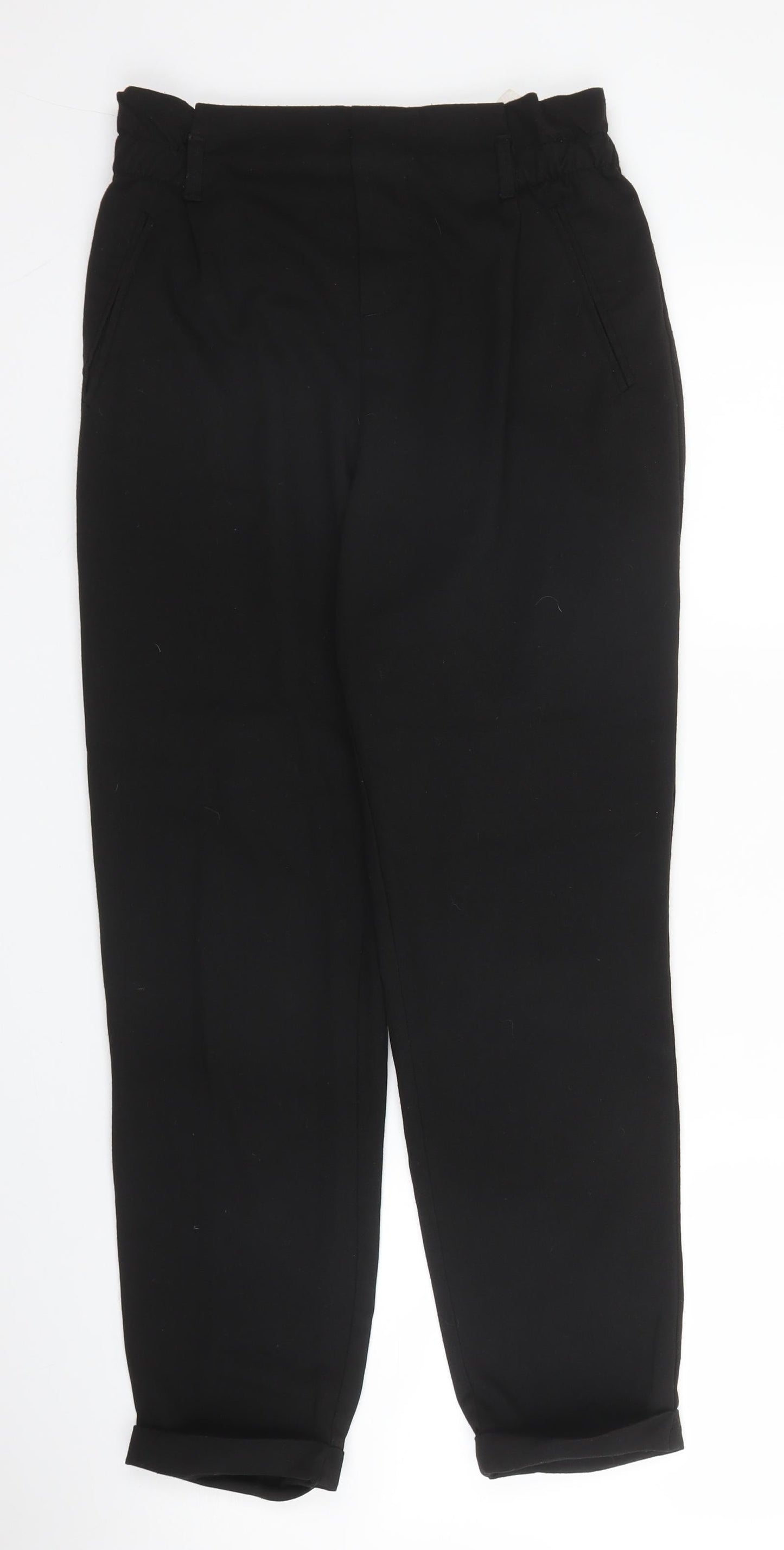 Trafaluc Womens Black  Viscose Trousers  Size M L25 in Regular