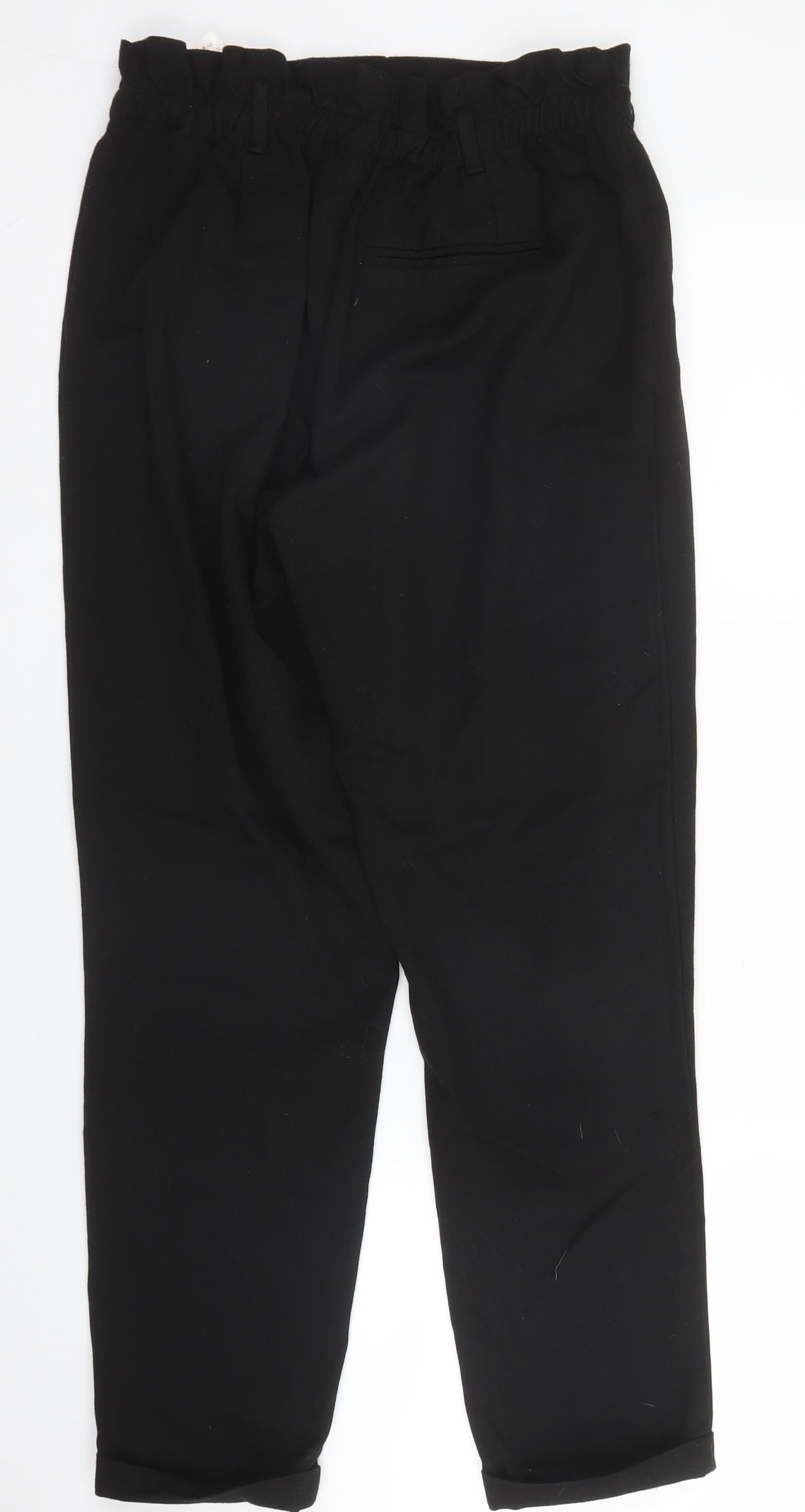 Trafaluc Womens Black  Viscose Trousers  Size M L25 in Regular
