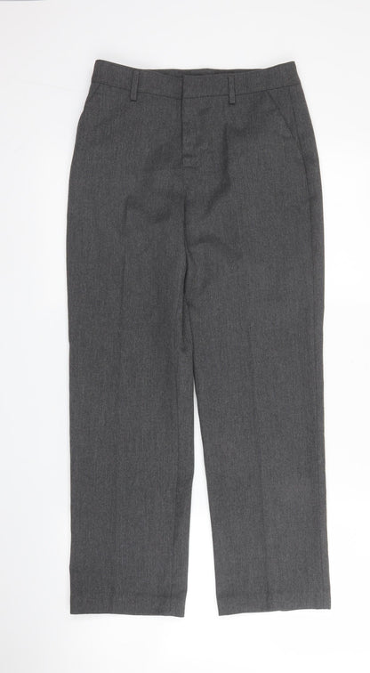 Urban Outlaws Boys Grey  Viscose Carpenter Trousers Size 11 Years L25 in Regular Zip