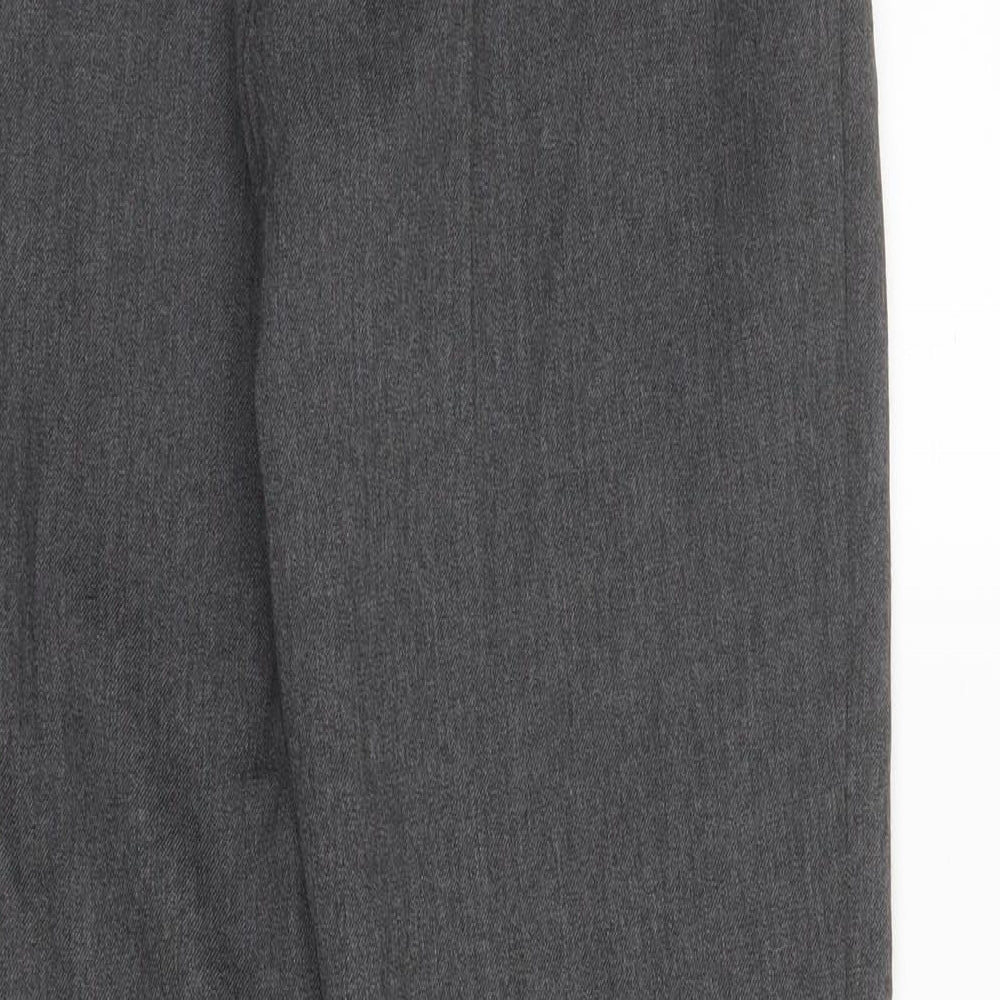 Urban Outlaws Boys Grey  Viscose Carpenter Trousers Size 11 Years L25 in Regular Zip