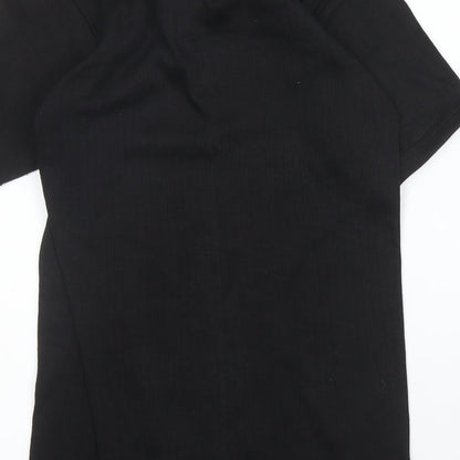 Thermo Ultra Womens Black  Cotton Basic T-Shirt Size S Round Neck
