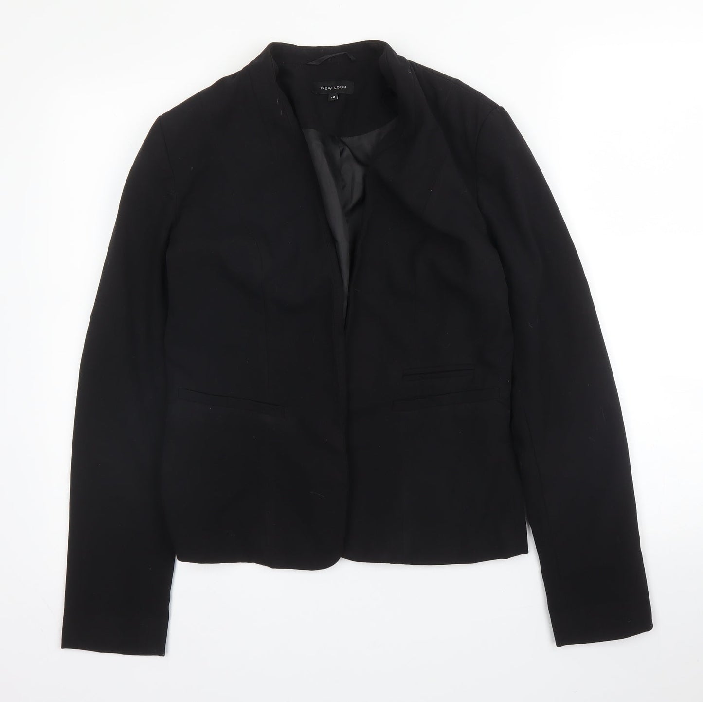 New Look Womens Black  Polyester Jacket Blazer Size 10