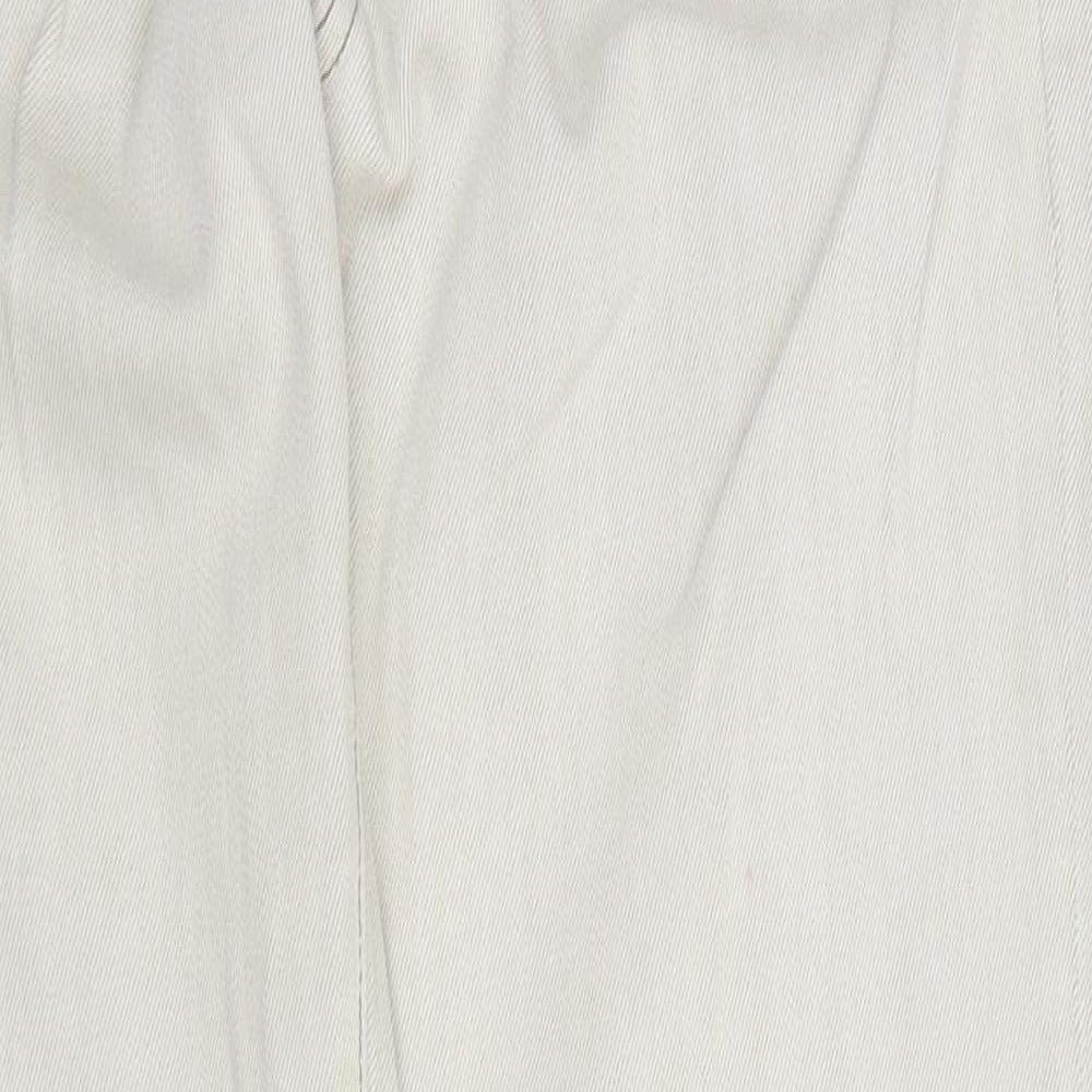 River Island Womens Beige  Cotton Tapered Jeans Size 10 L30 in Regular Zip