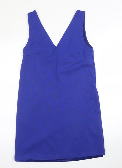 Mabgo Womens Blue  Viscose A-Line  Size S  V-Neck