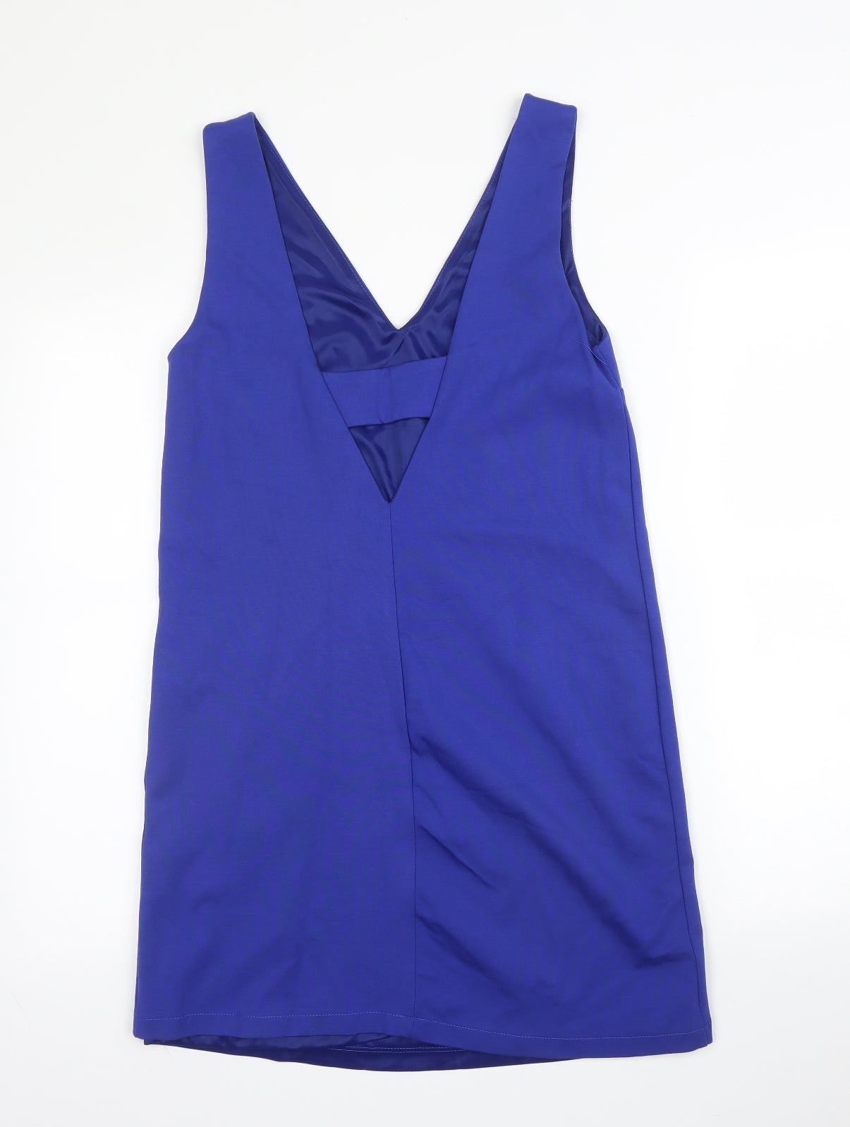 Mabgo Womens Blue  Viscose A-Line  Size S  V-Neck
