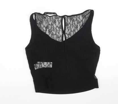 Womens UK Size XS Zara Black Basic Blouse