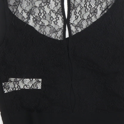 Womens UK Size XS Zara Black Basic Blouse