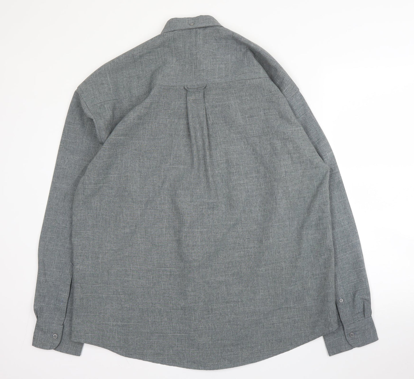 Mens UK Size L Matinee Grey  Button-Up Long Sleeve Casual Shirt