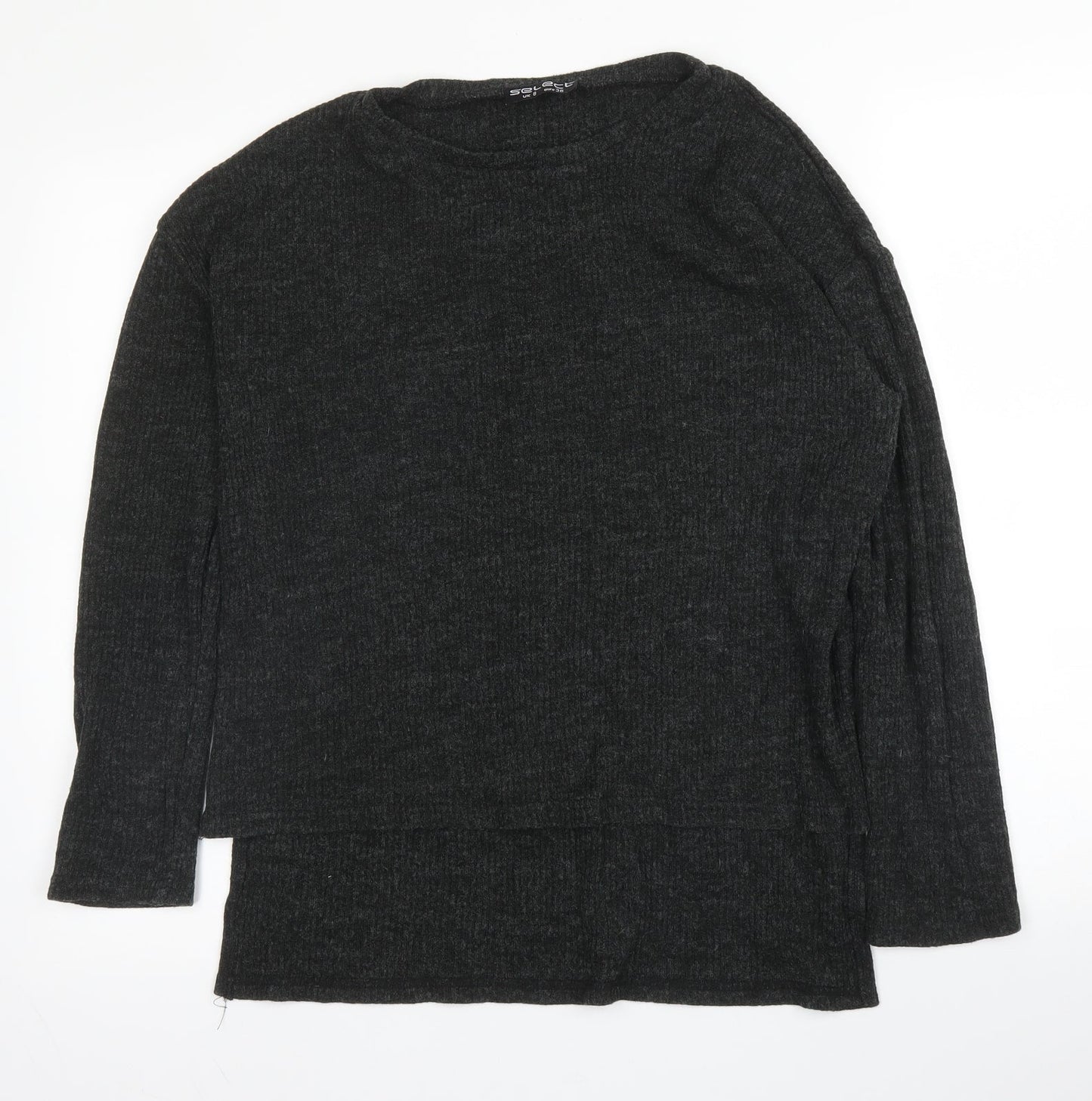 Womens UK Size 8 Select Grey Basic Blouse