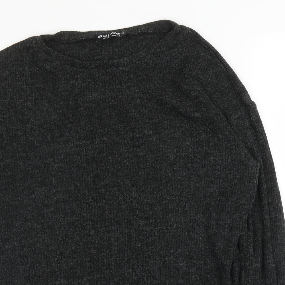 Womens UK Size 8 Select Grey Basic Blouse