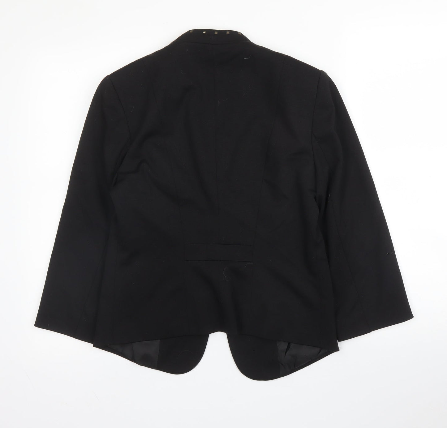 M&Co Womens Black  Viscose Jacket Blazer Size 10