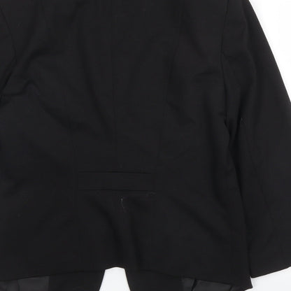 M&Co Womens Black  Viscose Jacket Blazer Size 10