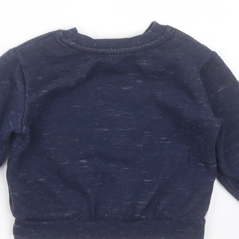 Primark Baby Blue  Polyester Pullover Jumper Size 12-18 Months   - snowman