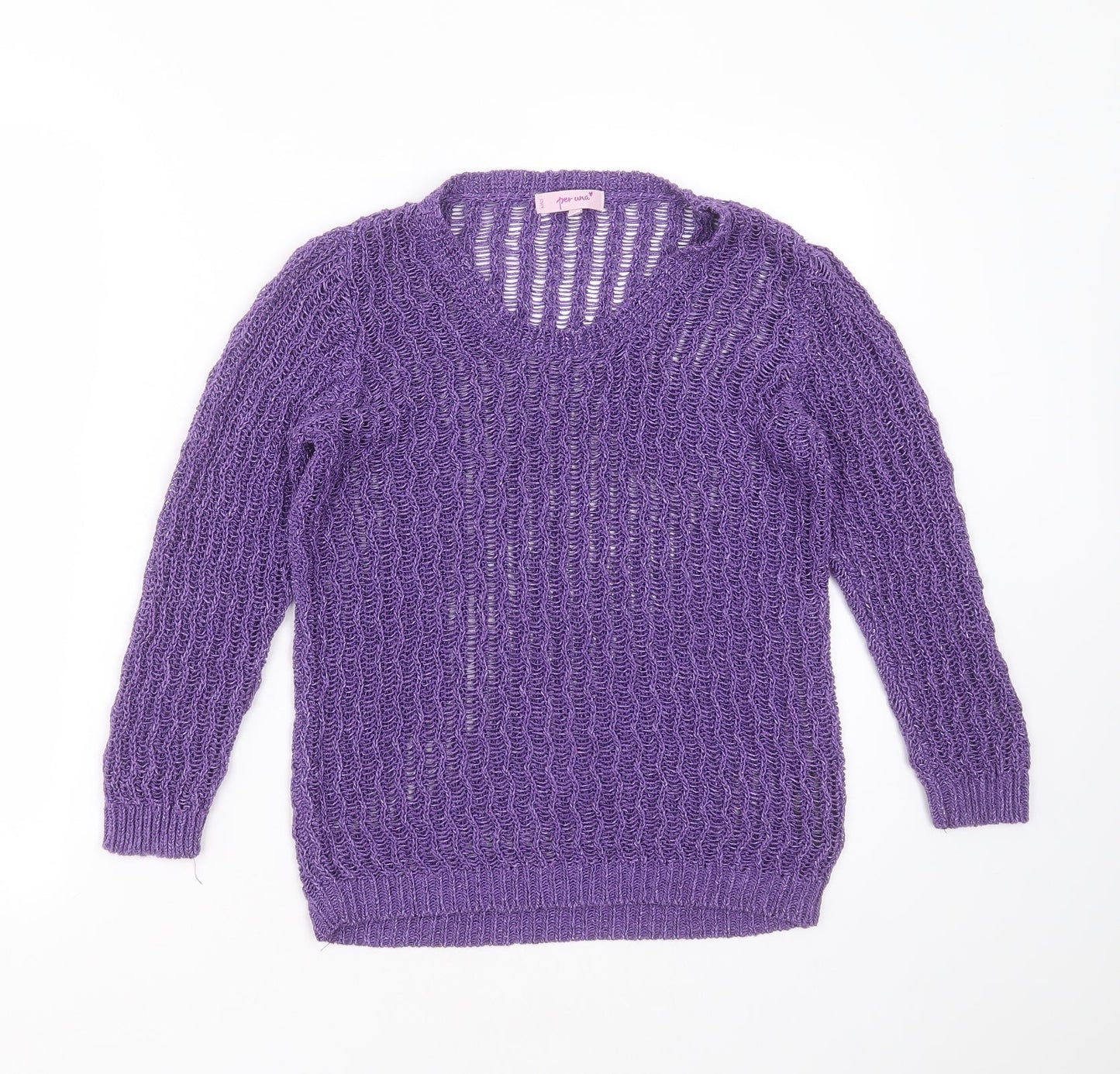 Womens UK Size M Marks and Spencer Purple Pullover Jumper