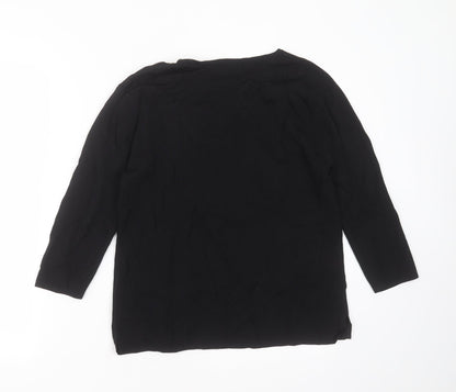 Womens UK Size S Angelina Black Pullover Jumper