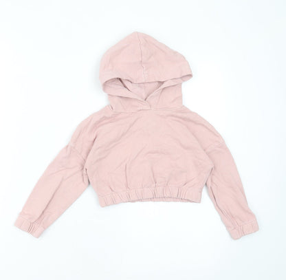 TU Girls Pink  Cotton Pullover Hoodie Size 3 Years