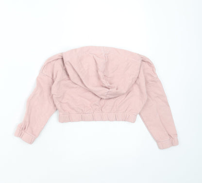 TU Girls Pink  Cotton Pullover Hoodie Size 3 Years