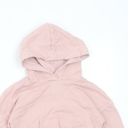 TU Girls Pink  Cotton Pullover Hoodie Size 3 Years