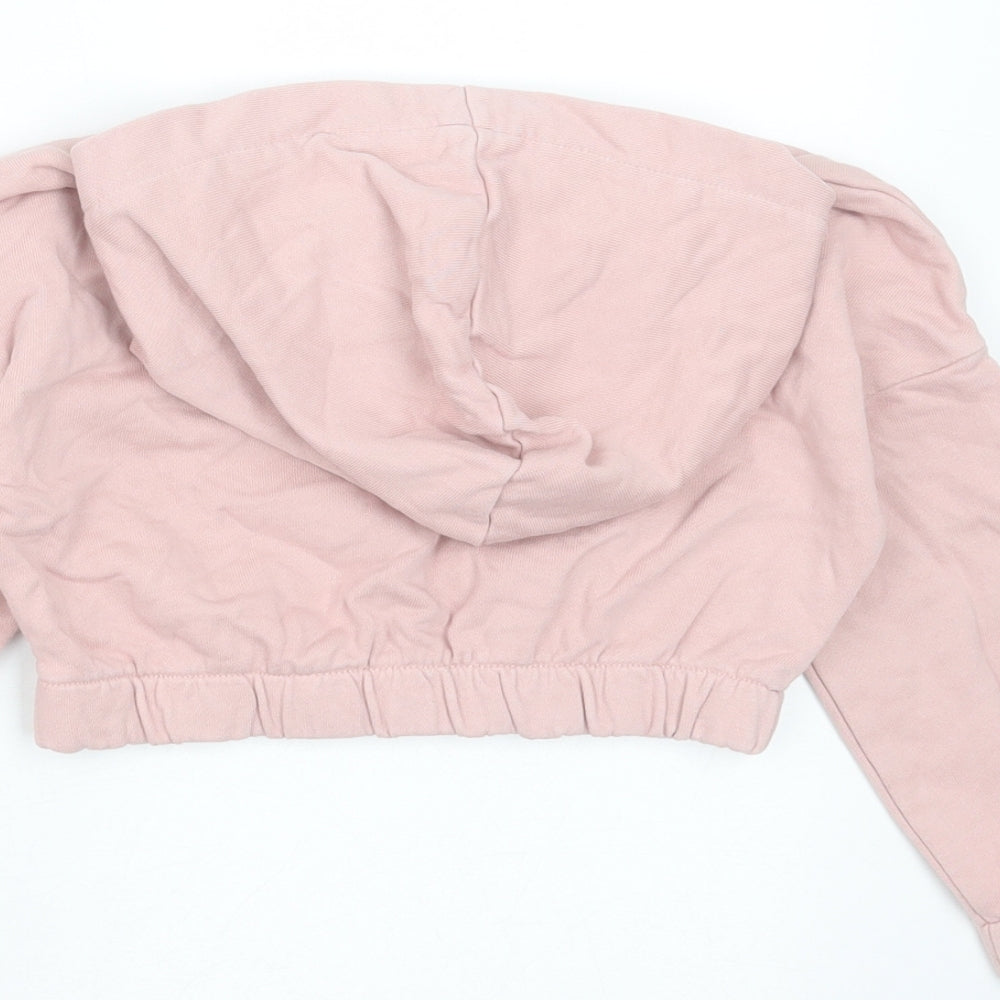 TU Girls Pink  Cotton Pullover Hoodie Size 3 Years