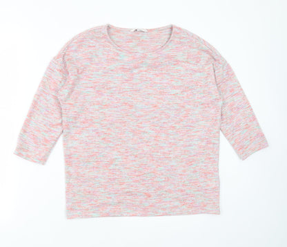TU Womens Pink Round Neck  Polyester Pullover Jumper Size 8